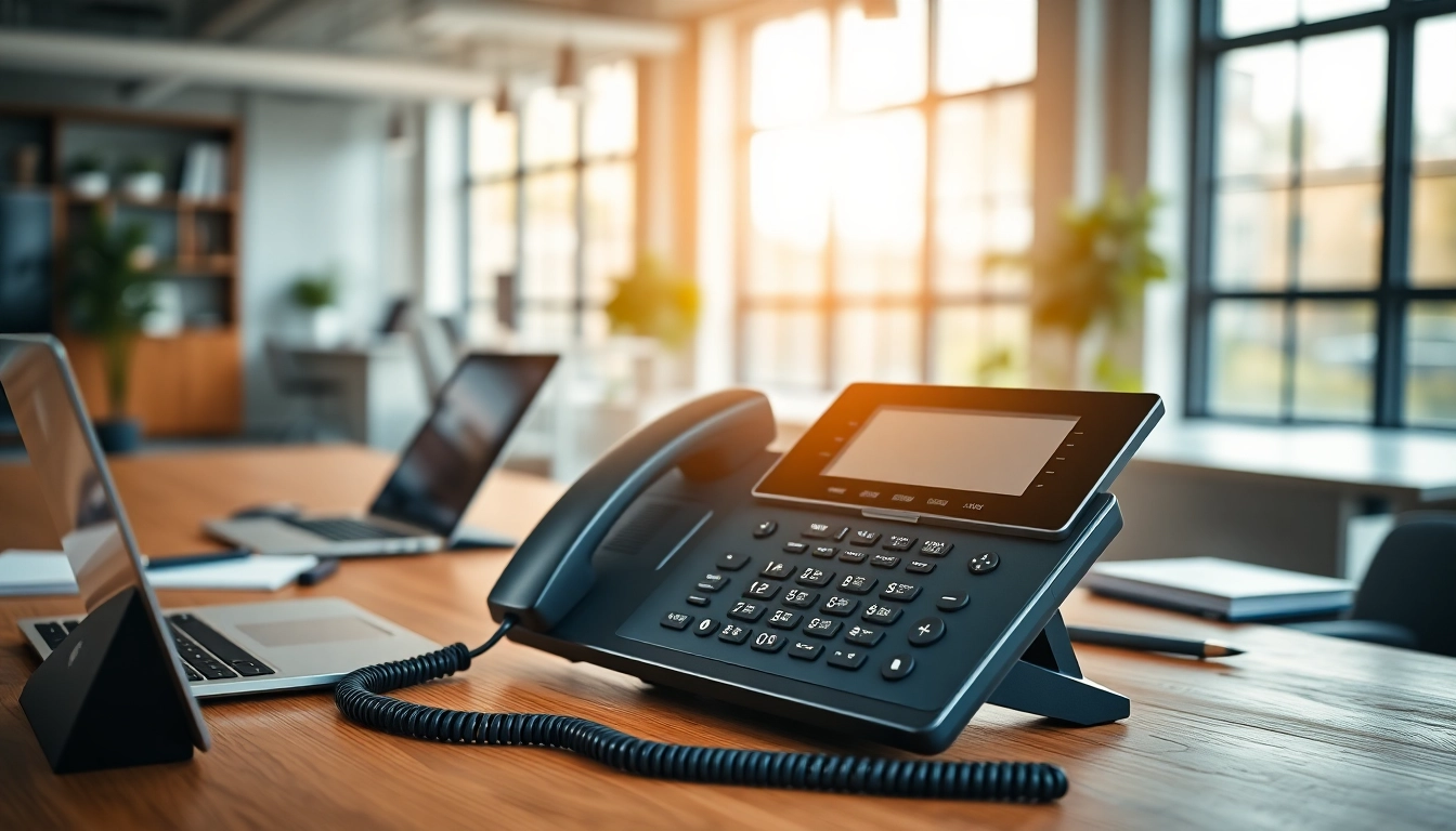 Enhance your small business phone service setup with a modern office and VoIP tools.